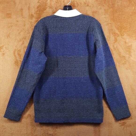 NORSE PROJECTS Polo Shirt Mens Small Blue Gray Brushed Rugby Long Sleeve $325 - Picture 6 of 9